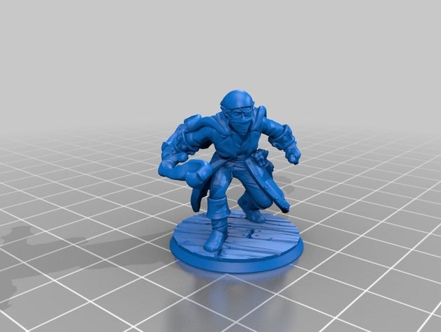 half elf pirate toy & game accessories assassin d&d dnd miniature rouge 3D print model - Mito3D