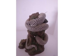 yılan Kayası - serpiente sobre una roca hayvanlar 3d tarayıcı hayvan mum taranmış 3d print model - Mito3D