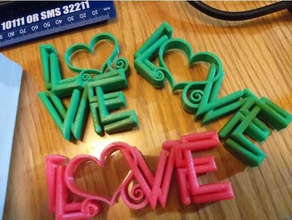 condividere l'amore cuori sculture cuore i si amore lovecraft amato 3d print model - Mito3D