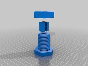 schraube mutter als micro-usb-halter - Elektronik 3d print model - Mito3D