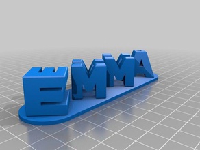 emma 3d signos y logotipos personalizado 3d print model - Mito3D