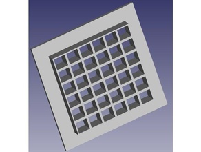 square air grid-12cm Ersatz-Teile Luft flow grid Platz 3d print model - Mito3D