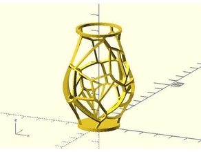 voronoi vase math art 3d bezier curve 3d print model - Mito3D