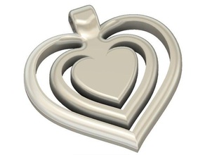 heart pendant fashion ciondolo cuore 3d print model - Mito3D