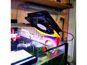 fish tank fan holder v2 mount 3d print model - Mito3D