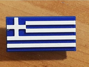 bandeira grega sinais e logotipos 3d print model - Mito3D