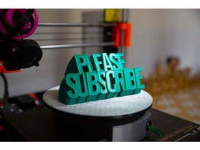 please subscribe 3d text signs & logos 3d print model - Mito3D