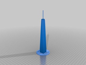 one world trade center-including name height building base buildings & structures 3d print model - Mito3D