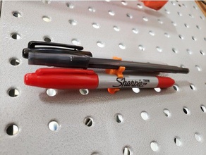 pegboard sharpie + caneta titular organização 3d print model - Mito3D