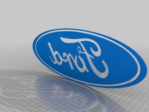 ford badge automotive 3d print model - Mito3D