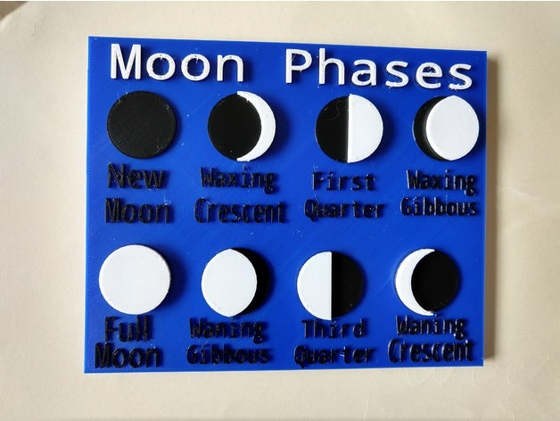 phases de la lune remix physique et l'astronomie les sciences terre science 3D print model - Mito3D