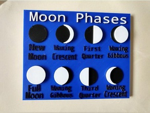 moon phases remix physics & astronomy earth-science science 3d print model - Mito3D