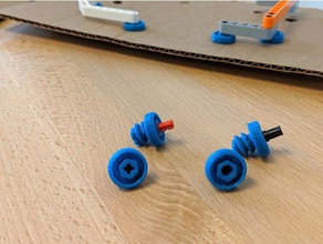 cardboard screw - lego technic compatible construction toys makedo 3d print model - Mito3D
