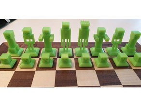 minecraft chess base plate Schach 3d print model - Mito3D