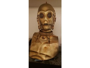 c3po bust sculptures anakin darth vader droid luke skywalker r2d2 star wars 3d print model - Mito3D