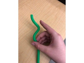 curvy straw 3d printing 3d print model - Mito3D