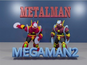 metalman megaman2 giocattolo & accessori di gioco Degli anni ' 80 capcom megaman nintendo interruttore retrogaming robot video giochi 3d print model - Mito3D