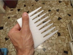 grande escova de dentes os acessórios pente o cabelo cabelos pecten peruca 3d print model - Mito3D