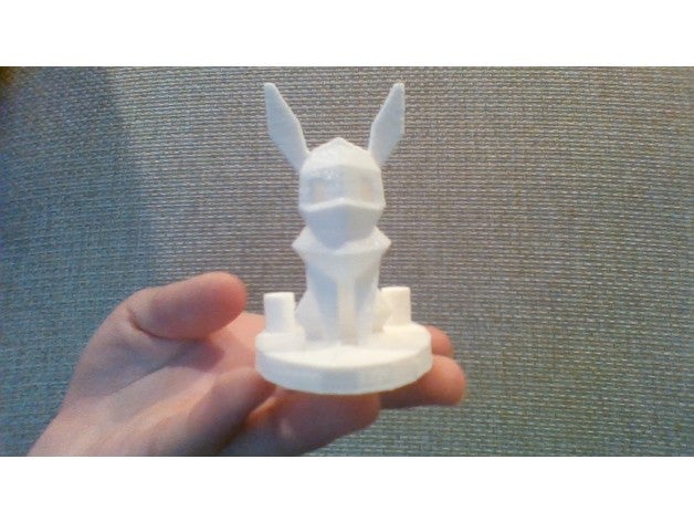 low poly eevee suporte de escova dentes criaturas pokemon da 3D print model - Mito3D