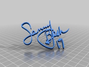 sammy beck signature L'impression 3d 3d print model - Mito3D