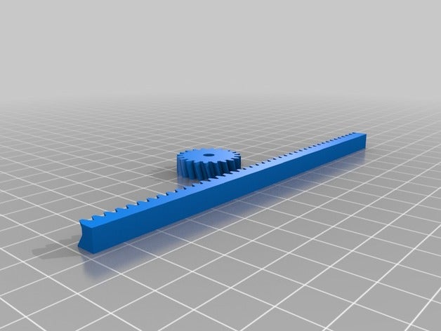 my customized parametrische zahnstange mit ritzel parametric gear rack pinion parts 3D print model - Mito3D