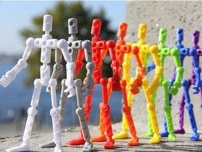 personnalisé modibots jouets de construction Imprimé en 3d joint à rotule modibot posant stopmotion tinkercad 3d print model - Mito3D