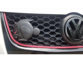 vw hızlı tavşan ayna kumbara kilitleniyor rozetleri sağlar Otomotiv rozet askı mk4 mk5 mk6 ¤ remix volkswagen gtı golf 3d print model - Mito3D