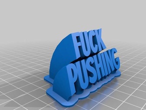 f-pushing office customized 3d print model - Mito3D
