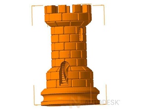 chess rook stairs fixed 3d printing tests 3d print model - Mito3D