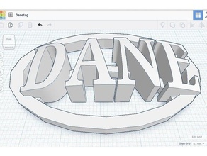 dane name-tag Schlüsselanhänger 3d print model - Mito3D