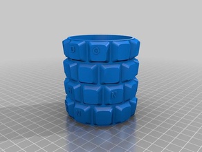 meine individuell gestaltete Tastatur penholder-box kundengebundene 3d print model - Mito3D