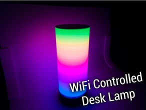 wifi controlled desk lamp interactive art arduino light esp8266 essential led mood neopixel neopixels strip nodemcu v3 wemos d1 mini remote wlan ws2811 ws2812 3d print model - Mito3D