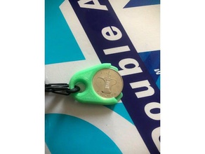 shopping cart coin - keychain 1aed 100fills bah coins & badges 3d print model - Mito3D