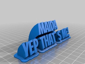 magda maida versao 2 office personalizado 3d print model - Mito3D