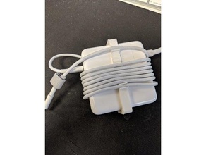 macbook pro usb-c 87w power supply cable spool computer organizer usbc 3d print model - Mito3D