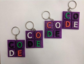 hour code keychain accessories 3d print model - Mito3D