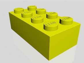 brique lego 3001 2x4 jouets & accessoires de jeux la 3d print model - Mito3D