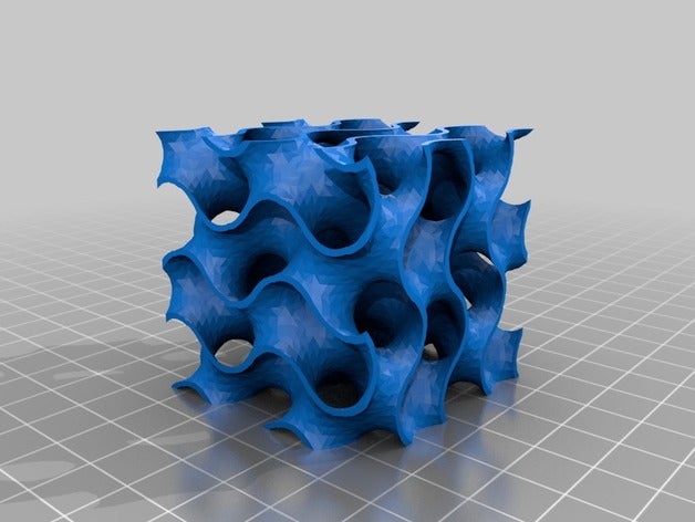 gyroid math 3D print model - Mito3D