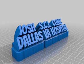 josh sci clínica office personalizado 3d print model - Mito3D