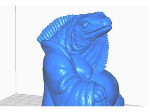 iguane bouddha collection des animaux sculptures le buste lézard remix la statue 3d print model - Mito3D
