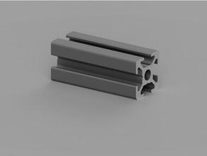 metal-profile 20x20 nut 6 b-typ 3d printer parts aluminum aluminiumprofil profile metalprofile 3d print model - Mito3D