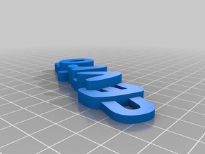 my customized iamburny's text - name keyring keyfobeverton organization 3d print model - Mito3D