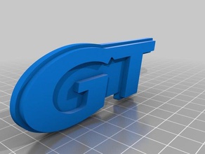 mustang gt emblème 99-04 de l'automobile 3d print model - Mito3D