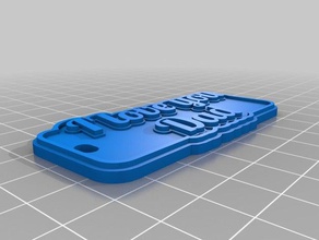 Liebe Sie Vati Schlüsselanhänger kundengebundene 3d print model - Mito3D