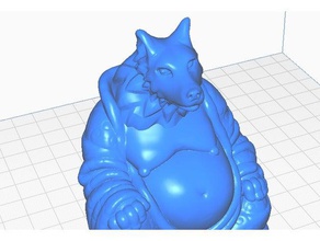 loup bouddha canine de la collection sculptures le buste remix statue wolf 3d print model - Mito3D