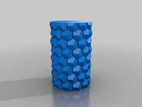 meu favo de mel personalizado vaso paramétrico decoração 3d print model - Mito3D