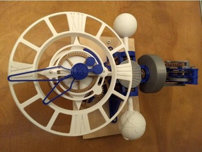triaxial quartz movement upgrade 3d printing clock clockwork gears tourbillon watch 3d print model - Mito3D