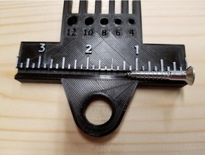 Schraube sizer ruler tools Schrauben Holz-Schrauben 3d print model - Mito3D