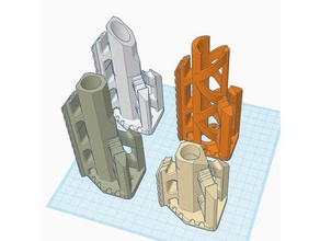 caliburn barrel covering threaded rods toys & games rail nerf 3d print model - Mito3D
