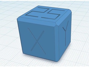chamfered xyz calibration cube 3d printing tests chamfer creality ender 3 ender3 printer 3d print model - Mito3D